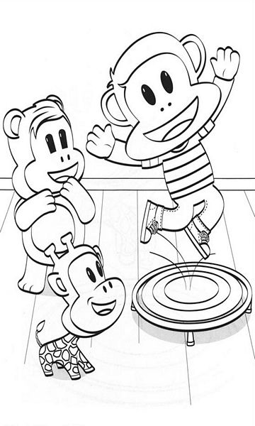 kolorowanka Juliusz Junior malowanka do wydruku małpka Disney z bajki dla dzieci nr 9